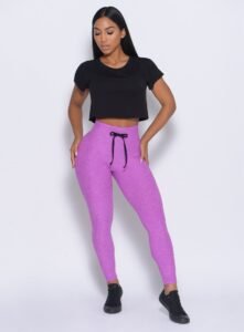 Women's Scrunch Butt Lifting Leggings Drawstring Yoga Pants - Image 4