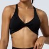 Bestwin Sports Bra for Women Cross Back Yoga Bra Padded Fitness Crop Top - Image 5