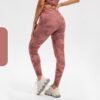 High Waisted Leggings for Women - Soft Slim Tummy Control Printed Pants for Running Cycling Yoga - Image 3