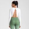 Women's Sexy Crop Top Long Sleeve Slim Fit Cropped T Shirts - Image 5