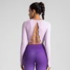 Women's Sexy Crop Top Long Sleeve Slim Fit Cropped T Shirts - Image 4