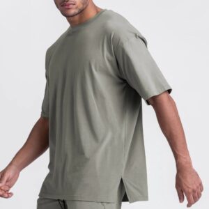 Cotton Gym Shirts Oversized Athletic Loose Workout t Shirts Short Sleeve