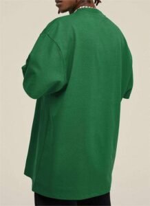 Men's Graphic Drop Shoulder T-Shirt Short Sleeve Mock Neck Tees - Image 4