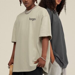 Men's Graphic Drop Shoulder T-Shirt Short Sleeve Mock Neck Tees