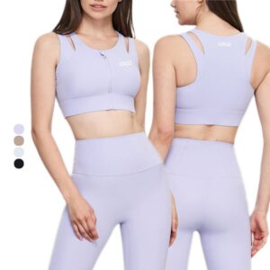 2 Piece Workout Sets for Women, Seamless Ribbed Gym Outfits, Yoga Activewear Set