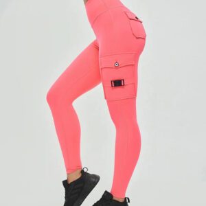 high waisted gym wear cargo fitness women scrunch butt lift workout yoga leggings