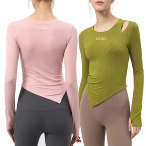 Top Ribs Wear Fitness Yoga Gym Top For Women